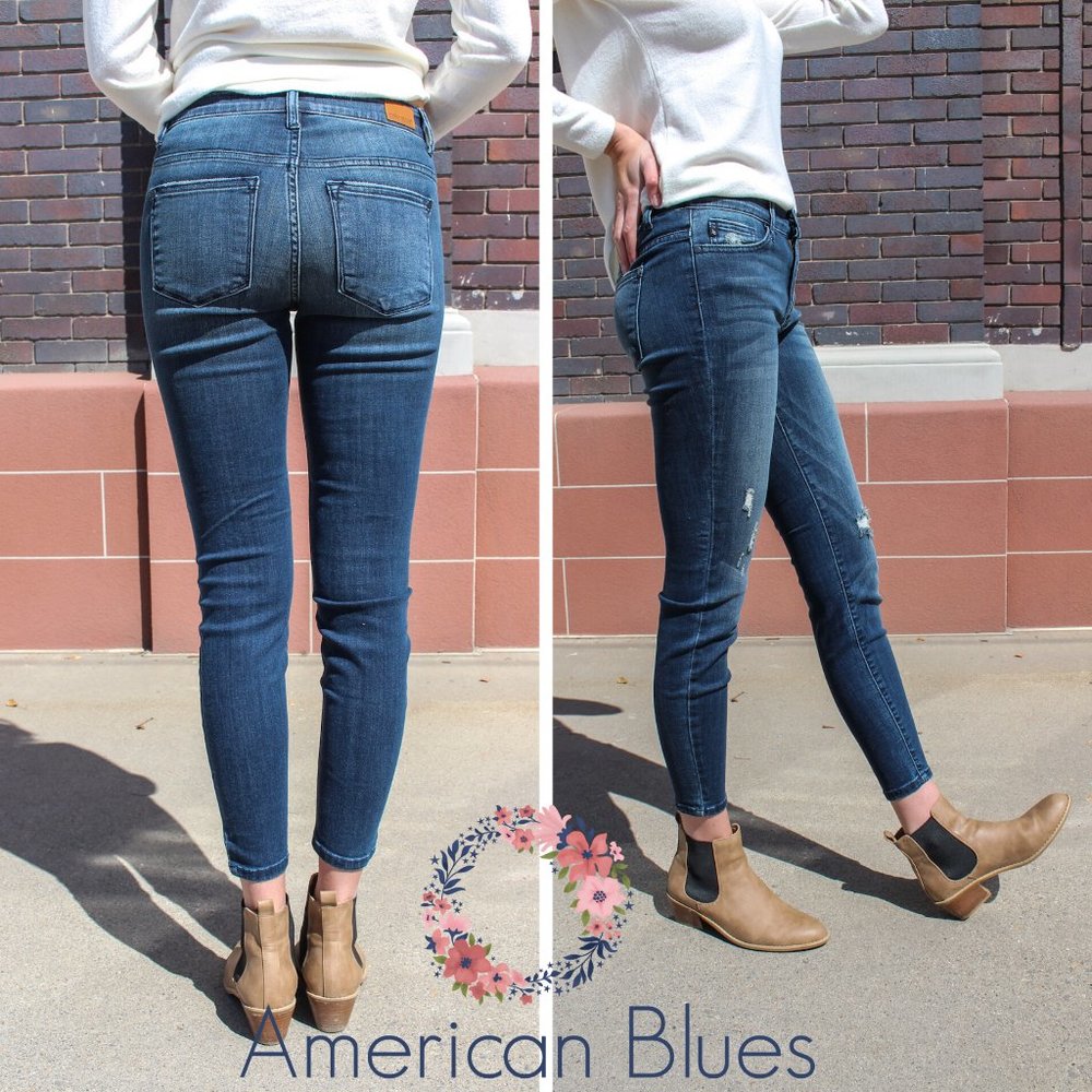 NWT Judy Blue Jeans Mid Rise Distressed Skinny - Picture 5 of 8